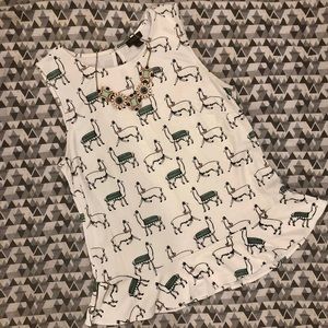 Llama Print Tank Top